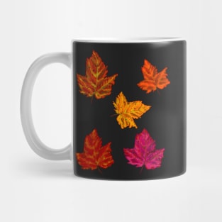 Autumn decorations for  Fall Autumn leaves sticker pack pattern Mug